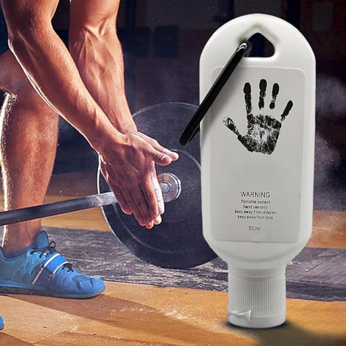 Hand Chalk - Non-Slip Liquid Exercise Accessories - 50ml Rock Climbing Grip Gymnastics Chalk - for Basketball Badminton Training Weightlifting Deadlifts Athletes Powerlifters - color: White