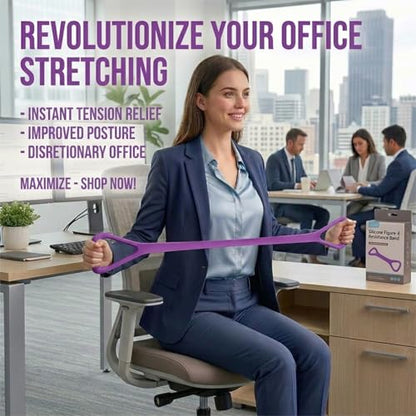 Figure 8 Resistance Band with Handles Elastic Exercise Band for Arm Back & Shoulder Workout Non-Slip 8 Shaped Resistance Band for Home Gym Yoga Pilates Stretching & Physical Therapy 3Pack - color: Purple