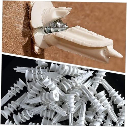 Alipis Hollow Wall Anchors and Self-Drilling Screws Kit 50 Sets Heavy-Duty Drywall Anchors Screws for Secure TV Mounting and Picture Hanging