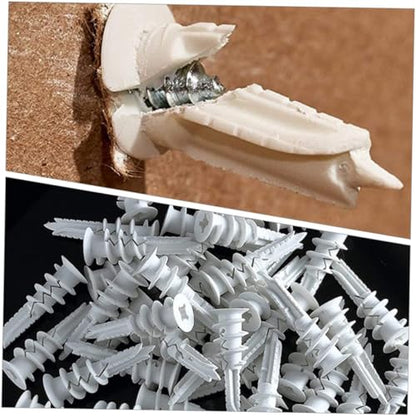 Alipis Hollow Wall Anchors and Self-Drilling Screws Kit 50 Sets Heavy-Duty Drywall Anchors Screws for Secure TV Mounting and Picture Hanging