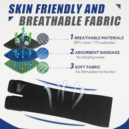 Finger Splints, 2 Pack Finger Buddy Straps, Soft Fabric Compression Finger Wraps for Basketball, Tennis, Volleyball and Badminton, Single Finger - Medium - size: Medium