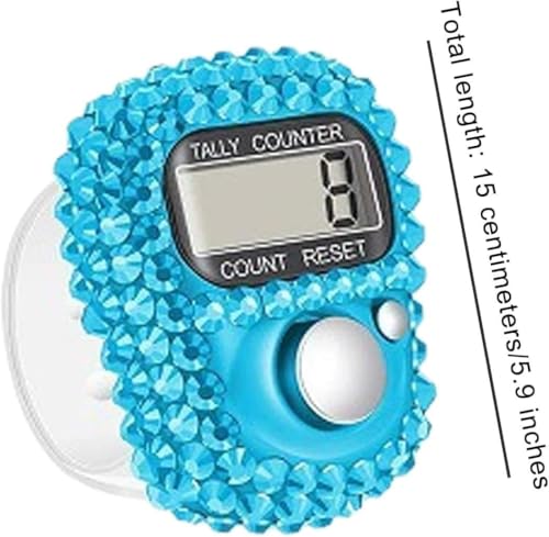 Electronic Tally Counter with Display, Resettable Portable Electronic Finger Counter for Golf, Track and Field, Lap Counting - color: Silver