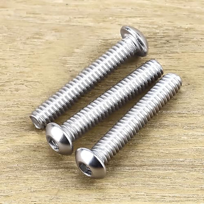 1/4-20 x 1-5/8" Button Head Socket Cap Bolts Screws, 304 Stainless Steel 18-8, Allen Hex Drive, Bright Finish, Fully Machine Thread, Pack of 25 - size: 1/4-20 x 1-5/8