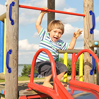 12 Pcs Playground Safety Handles Plastic Grab Handle Playhouse Safety Hand Grips Playset Equipment for Kids Treehouse Playground, 2 Colors