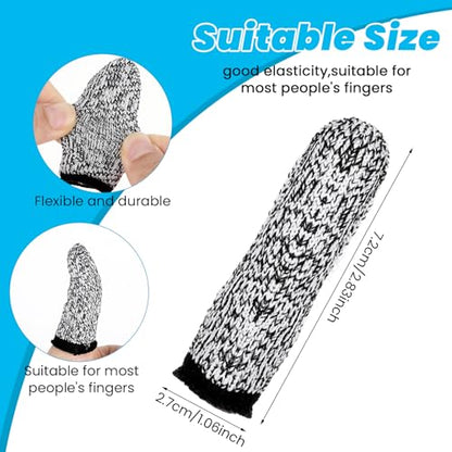14 Pieces Finger Covers, Ymapinc Finger Sleeve Cots Protector for Finger Tips, Reusable Thumb Finger Protectors Cut Resistant Guards for Kitchen Sculpture Work