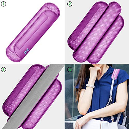ZINZ Universal Shoulder Pad with Ultra Thick Cushion for Bag Luggage Bag Crossbody, Plus Long & Anti-Slip & Breathable,Purple - color: Purple
