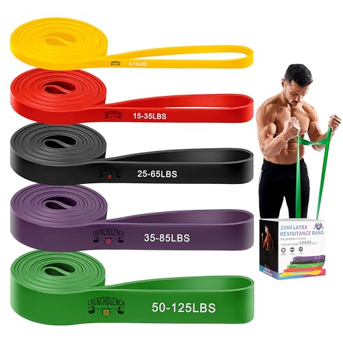 Resistance Bands – Heavy Duty Pull Up Assistance Bands and Powerlifting Exercise Bands Set for Men & Women, Home Fitness, Body Stretching, Strength Training, and Physical Therapy