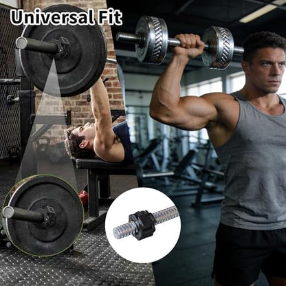 4 Pack Dumbbell Barbell Clamps 30mm, Quick Release Weight Bar Collars, Secure Locking Barbell Clips for Weightlifting, Workout, Strength Training & Fitness Accessories - color: Black