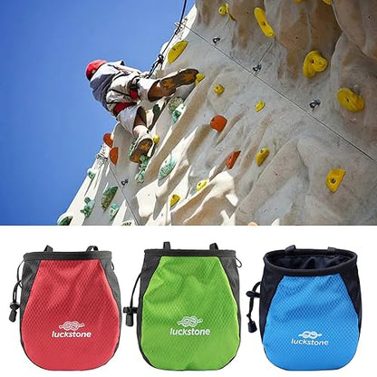 Rock Climbing Chalk Bag Adjustable Drawstring Chalk Bag Bouldering Chalk Bag Bucket for Rock Climbing Weight Lifting Portable Bouldering Chalk Bag Bucket