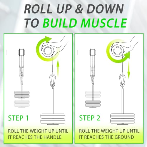 Forearm Strengthener Roller with Loading Pin and Thick Foam Grip – Multi-Functional Wrist Roller & Arm Blaster for Forearm, Wrist, and Grip Strength Training