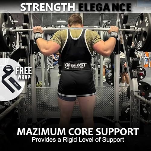 Beast Power Gear Weight Lifting Belt Lever Buckle 10MM 13MM Thick & 4 Inches Free Strap Weightlifting, Powerlifting, Deadlifts, Squats Men Women - color: Black/Black, size: XXX-Large