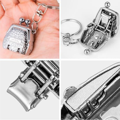 Mini Nail Clippers with Keyring, Portable Bag-Shaped Folding Fingernail Clipper Keychain, Foldable Compact Pocket Nail Cutter for Home Travel Daily Use (Silver) - color: Silver