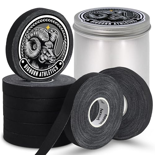 Bighorn Athletics Finger Tape with Tin Case | 8 Rolls for Superior Finger Support, Injury Protection, and Joint Stability | Ideal for Jiu-Jitsu, Climbers, & Athletic Trainers (0.5-Inch, Black) - color: Black, size: 0.5-Inch