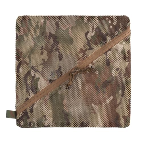 Tactical Mesh Pouch Insert, Modular Utility Admin Pockets Travel Organizer EDC Zipper Pouch 6X12,12X12 - color: CP, size: 12"x12"