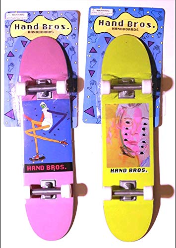 LOT of 2 HANDBROS Handboard Skateboard 27cm 10.5 inch Tech Large Finger Board W/Grip x2