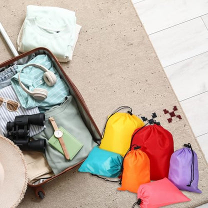 Drawstring Bag with Toggle, Stuff Sack String Waterproof Travel Storage Bags Cinch Stuff Pouch -Fitting for Yoga - color: Sapphire Blue
