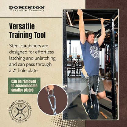 Heavy-Duty Leather Dip Belt with Steel Chain - Ultimate Accessory for Weighted Pullups, Dips, and Progressive Overload - color: Gray Suede
