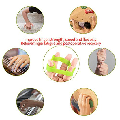 3Pcs Hand Grip Strength Balls with 2Pcs Finger Strengthener,hand ball balls | Wrist Grip Strengthener Trainer, Stress Relief Balls Trainеr Hand Balls, Hand Exerciser Squeezer for Adults Hand Workout