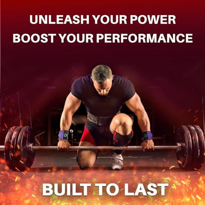 TECEUM Elastic Cotton Weightlifting Wrist Wraps with Thumb Loops, 1 Pair - color: Black and Red, style: 18" – Arms on Fire