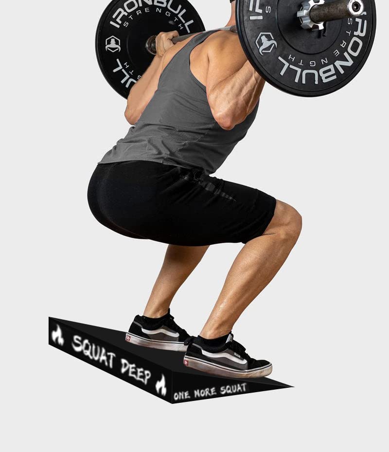 Slant Board for Weightlifting and Calf Stretching - Non-Slip Heel Elevated Squat Wedge Block - style: freestyle