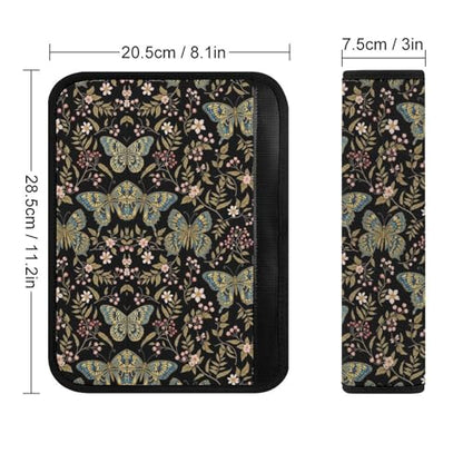2 Pack Mystical Moth Floral Whimsical Moth Flowers Seat Belt Shoulder Pad Universal Fit Harness Pads Strap for Kids, Car Seats Pushchair Strollers High Chair Pushchair, Shock Absorption - color: Pattern 87