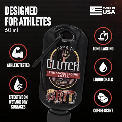 STYK Vaulter Magazine - Enhanced Liquid Chalk, No Mess, Work Out Chalk, Grip Boost, for Weightlifting, Gymnastics, Rock Climbing, Bodybuilding, Pole Vault, Crossfit, and More, Liquid Hand Chalk - style: 60ml with GRIT