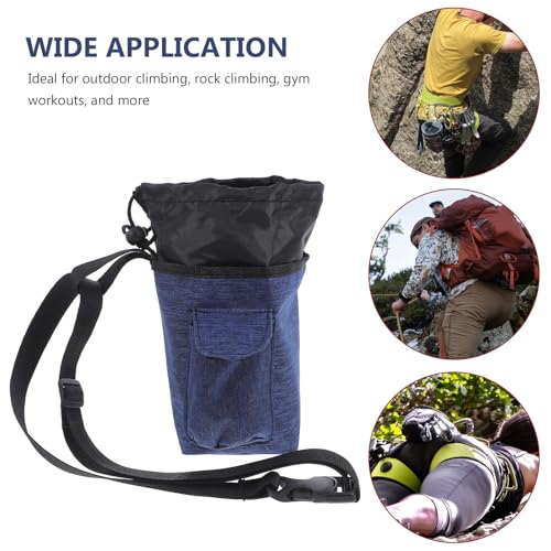 Bouldering Chalk Bag with Waist Belt Anti-Slip Gymnastics Chalk Holder for Rock Climbing and Outdoor Mountaineering