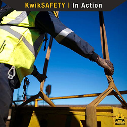 KwikSafety - Charlotte, NC - Mighty Sumo 2”x 10’ Poly Web Sling Lifting Strap Construction ASME OSHA / 6400lbs Vertical 5100lbs Choker 12800lbs Basket/Rigging Moving Towing Hoisting Gear - size: 2"x10' | 6400 lbs