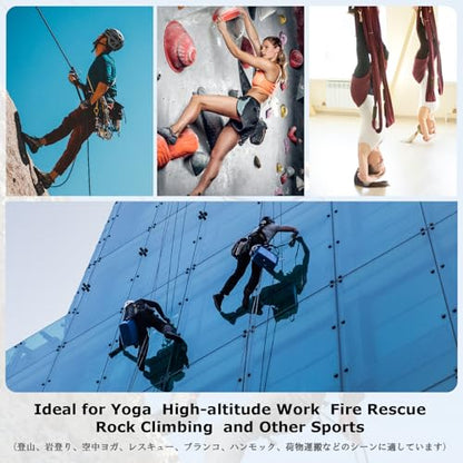 YAPJEB Rappel Ring 25kN for Rock Climbing Arborist, O-Ring Rescue Hammock Rappelling Rope and Slackline Loop, Friction Saver Equipment - color: Black - 25kN