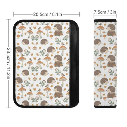 Universal Soft and Comfortable Mushroom Hedgehog Seat Belt Shoulder Pad for Kids, Most Cars, 1 Pair Seat Belt Covers Cushion Anti-Slip Pad - color: Pattern 55