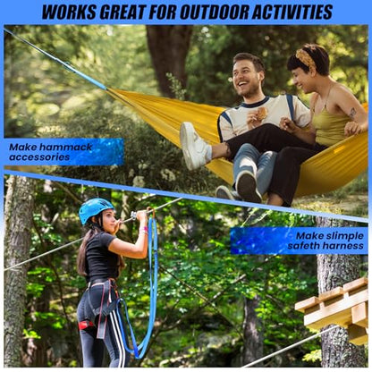 18MM Nylon Climbing Slings Runners 23 kN Strong Webbing Straps for Rock Climbing, Rappelling, Swing, Yoga Hammock etc - color: 1PC Blue, size: 24inch/60cm