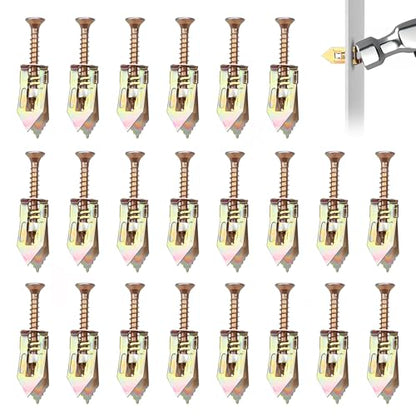 200PCS Drywall Anchors and Screws Kit, 100 Self Drilling Sheetrock Anchors and 100 Heavy Duty Wall Fasteners, Hollow Wall Anchors for Hanging Shelves, Picture Frames, Cabinets and Home Décor