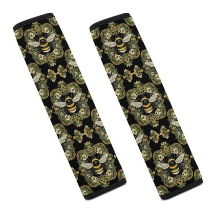 2 Pack Queen Bee Flowers Car Seat Straps Shoulder Pads Breathable Shoulder Protector for Elderly Support, Most Cars, Pressure Relief - color: Pattern 91