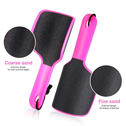 4 Pcs U Shaped Curved Foot File, Double Sided Callus Remover for Dead Skin | 4 Colors, Heel Wrap Fit, Coarse & Fine Grit, Removes Rough Skin, Pedicure Rasp