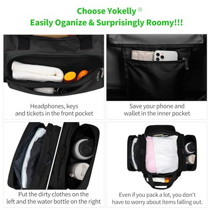 Sports Duffel Bag 26 Inch Travel Gym Duffle - Black - color: Black, size: 26 inch - 1.0