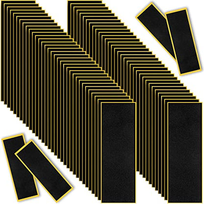 100 Pcs Fingerboard Grip Tape, 110x36mm No-Slip Foam Grip Tape for Finger Skateboards, Fingerboard Accessories for Finger Board Deck, Black