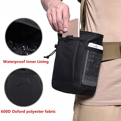 Rock Climbing Chalk Bag, goldhik Bouldering Chalk Bags with Quick-Clip Belt and 3 Pockets, Great Equipment for Rock Climbing, Gym Training, Gymnastics, Weightlifting