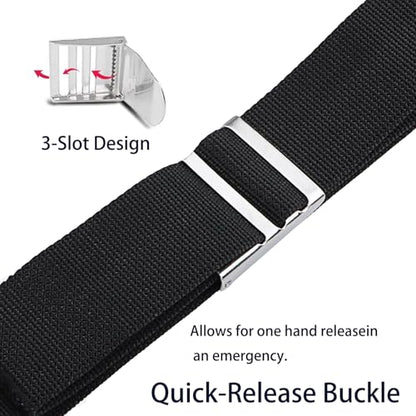 4 Neoprene Pocket Scuba Weight Belt，Spear Fishing Nylon-fit for Waist 32" to 52" - Quick-Release Buckle - color: Black