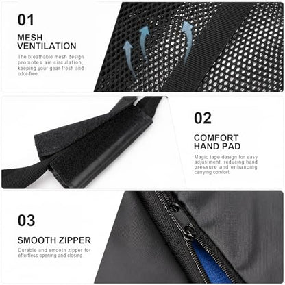 Hiturbo 100L Duffel Scuba Bag: Dive Bags Water Sports Gear | Swimmer Equipment Carry Bag for Diving Surfing Snorkeling Kayaking Boating Spearfishing Beach Pool Travel Duffle - color: Mesh