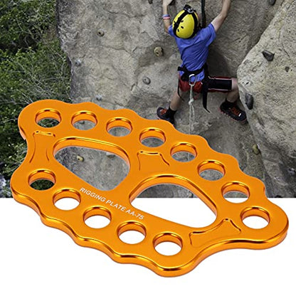45kn Aluminum Alloy Takelytplatte 15 Holes Anchor Divider, Climbing on , Finger Power Equipment for Mountaineering, Climbing, Caves, Abseiling, Departure