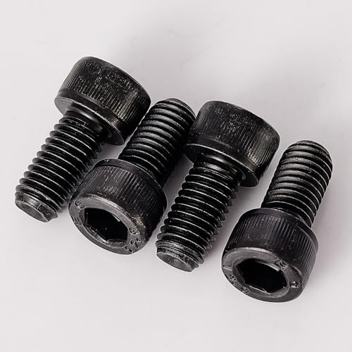 M6-1.0 Socket Head Cap Screws - 8/10/12/16/20mm Length Kit, 12.9 Grade Alloy Steel, Allen Drive, Black Oxide Finish, Full Thread, 50-Piece Set - size: 12.9-Socket-M6-8-20mm