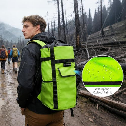 Climbing Rope Bag,Large Capacity Arborist Tree Rope Storage Bag,Waterproof Outdoor Rock Climbing Gear Bag - color: Green