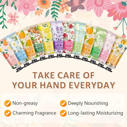 BESNEL 60 Pack Hand Cream Gift Set For Women, Teacher Appreciation Gifts, Mini Hand Lotion Travel Size in Bulk for Dry Cracked Hands, Graduation Gifts, Birthday Gift, Bridesmaid Gift,Party Favors - size: 0.02 Fl Oz (Pack of 60)
