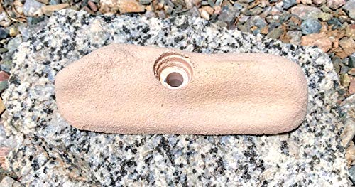 Large Pinch Polyurethane Bolt-On Rock Climbing Wall Hand Hold - color: tan