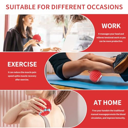 Physical Vibration Therapy Ball, Presents Gifts for Women | Rechargeable Vibrating Massage Ball 4-Speed Mode, Hand Therapy Balls, Relief Hand Tremors (Parkinson), Stress Relief