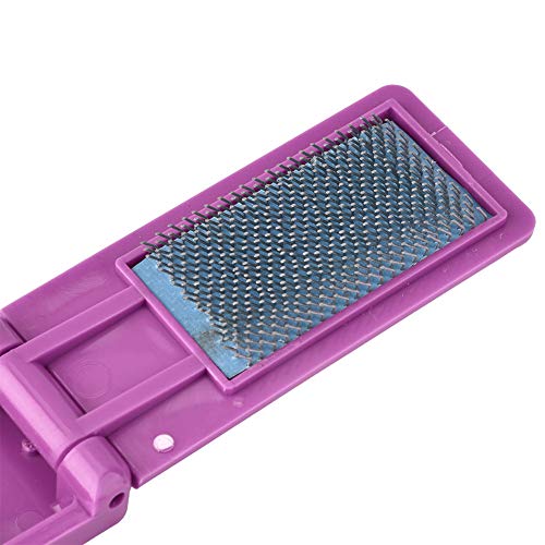 Dance Shoes Brush, Cleaner Suede Sole Wood Cleaning Dancing Shoe Footwear Ballroom Brushes Light Weight Care Tangos Portable Foldable Polishing Multifunction Boot Bristles Polish Applicator - color: Purple