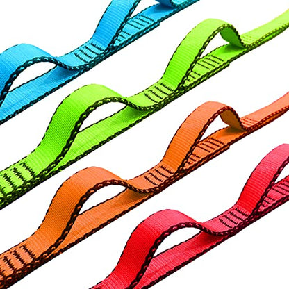 53 Inches Nylon Daisy Chains Rope Climbing Lanyard Straps Looped Strong Slings 23 kN Aerial Yoga Webbing - color: 2PCS Red