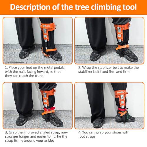 Tree Climbing Gear - Tree Climbing Spikes,for Hunting, Fruit Picking,Climbers of tree climbing equipment - color: Tree Climbing Gear Set 008