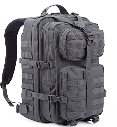 REEBOW GEAR Tactical Backpack for Men Military Tactical Bag Pack Army Molle Survival Bags Backpacks - color: Gray