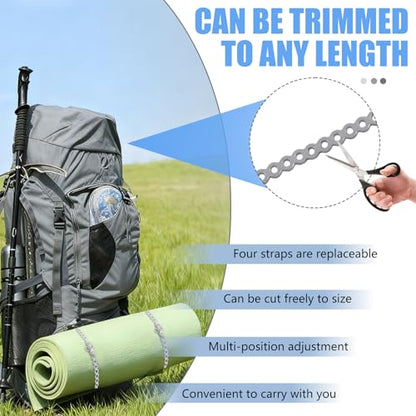 Modular Straps (4-Pack), Gear Tie, EDC Multi-Tool Strap for Camping, Travel & Outdoor Survival（Grey） - color: Grey four